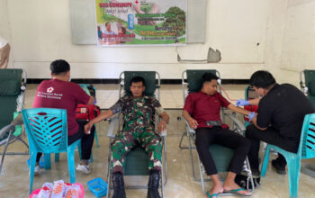 Komunitas Otanaha Tiktokers Gorontalo dan TNI AD Gelar Donor Darah