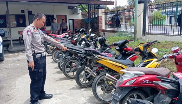 Satlantas Polres Gorontalo Amankan 35 Unit Motor Terlibat Balap Liar