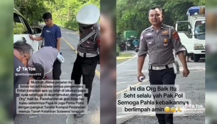 Aksi Heroik Aipda Moudi, Bantu Pengendara di Jalan dan Tuai Pujian Netizen