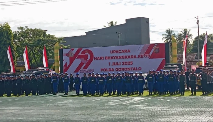Polda Gorontalo Gelar Upacara Peringatan Hari Bhayangkara ke-79