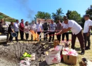 Kejari Kabupaten Gorontalo Musnahkan Barang Bukti Narkotika Hingga Uang Palsu