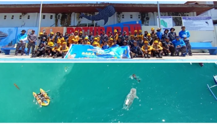 Kontingen Peran Saka Nasional Takjub Keindahan Wisata Hiu Paus Gorontalo