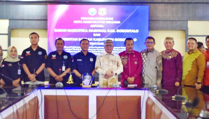 Pemkab Gorontalo dan BNNK Teken MoU, Perkuat Perang Melawan Narkotika