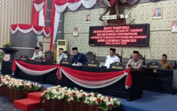 Zulfikar Usira Pimpin Rapat Paripurna Penyampaian LKPJ Bupati Gorontalo