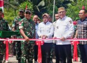 Didampingi Pemkab Gorontalo, Pangdam Resmikan Jembatan Garuda di Telaga Biru
