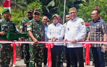 Didampingi Pemkab Gorontalo, Pangdam Resmikan Jembatan Garuda di Telaga Biru