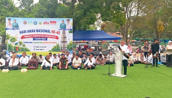 Peringatan HAN ke-42, Bupati Sofyan Puhi Dorong Penguatan Perlindungan Anak Menuju Generasi Emas 2045