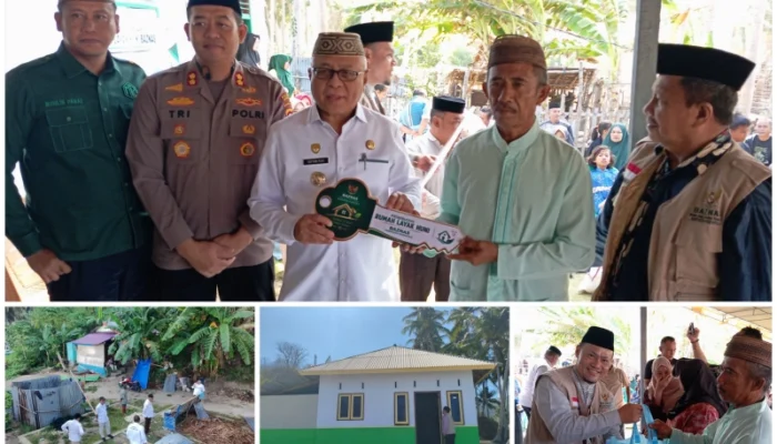 Dari Gubuk Bambu ke Rumah Layak Huni, Mustahik di Batudaa Pantai Bersyukur Terima Bantuan Baznas