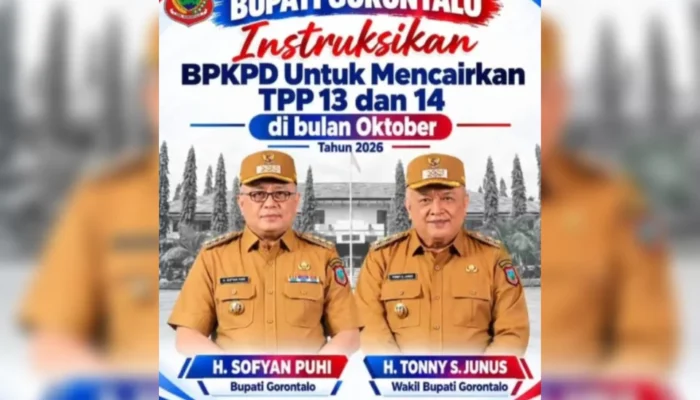 TPP 13 dan 14 Segera Cair, Pemkab Gorontalo Siapkan Rp6,56 Miliar