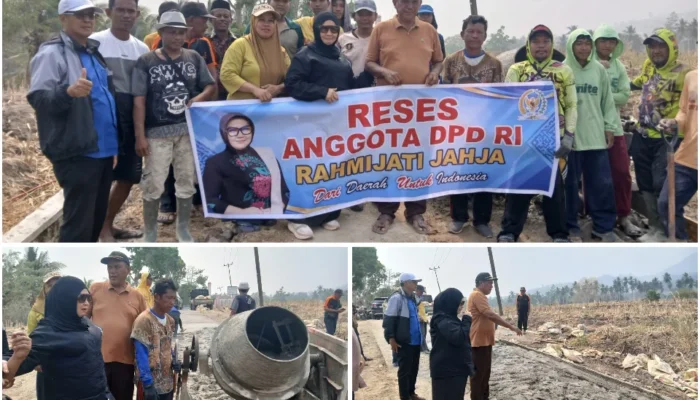 Rahmijati Jahja Bantu Warga Pulubala Perbaiki Jalan Secara Swadaya